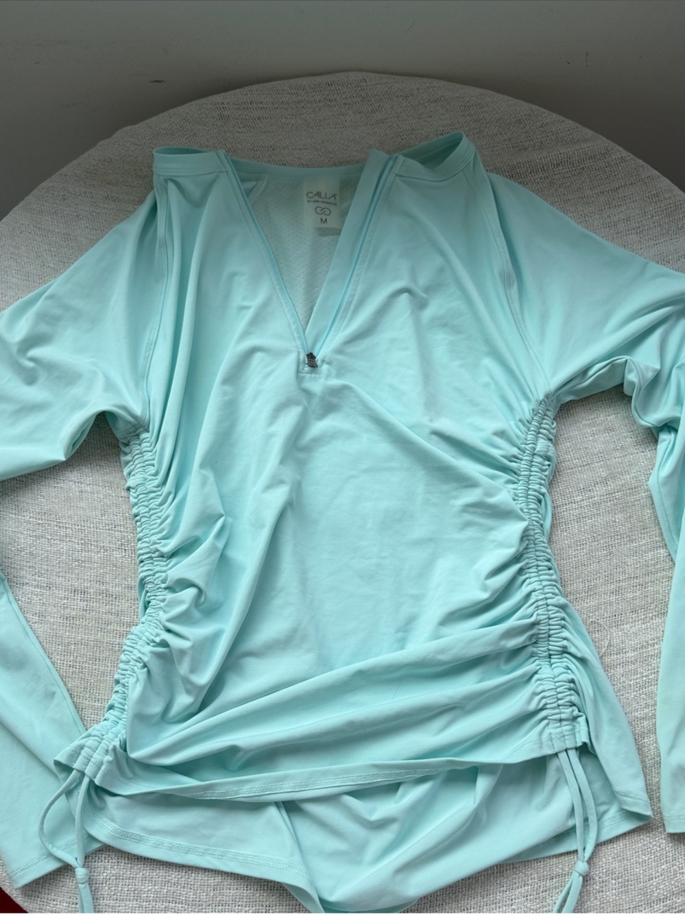 CALIA by Carrie Underwood Light Aqua Long-Sleeve Swim Coverup